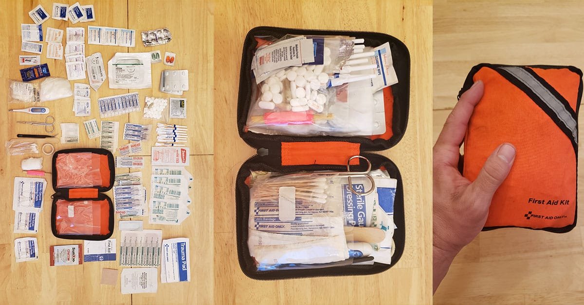 Travel First Aid Kit Packed