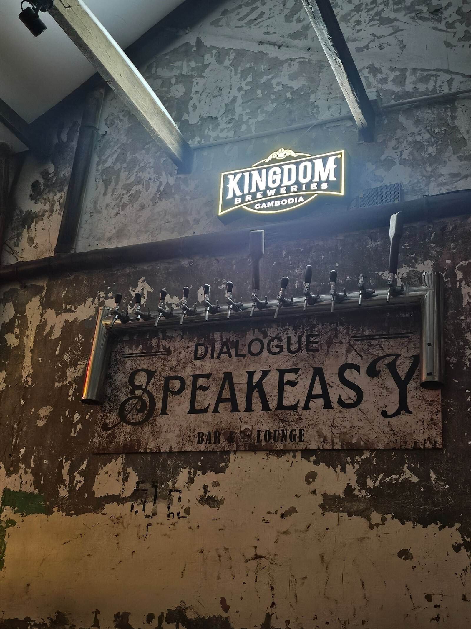 The speakeasy side of Dialogue 2.0 with Kingdom Breweries taps, Siem Reap